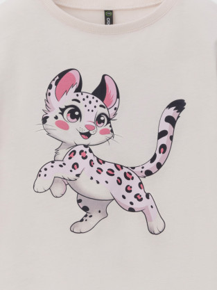 Лонгсливы для девочки, артикул: КР 302960-1, цвет: сахар - 2 фото