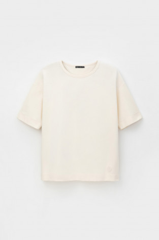 Футболки женские для мам, артикул: ЕВТ 3203, цвет: сливки2 - 2 фото